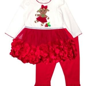 NANNETTE 12M 18M 24M GINGERBREAD GIRL DRESS SET
